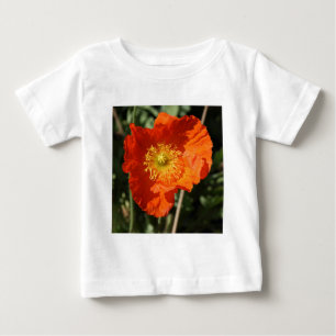 T-shirt Pour Bébé Photo carré - Orange Poppy