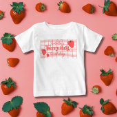 T-shirt Pour Bébé Photo de 1er anniversaire de Berry Strawberry