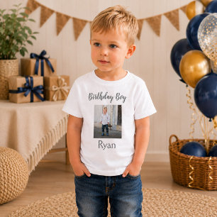 T-shirt Pour Bébé Photo de garçon d'anniversaire