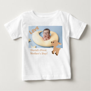 T-shirt Pour Bébé Photo de la fête des mères du bébé bambin cerf mig