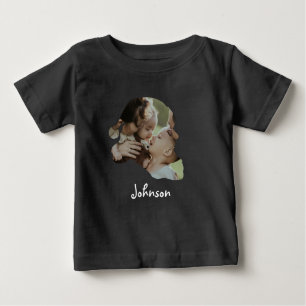 T-shirt Pour Bébé Photo de la forme de chapeau de Père Noël Famille