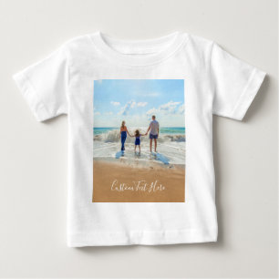 T-shirt Pour Bébé Photo personnalisée Texte Bébé T-shirt Vos photos
