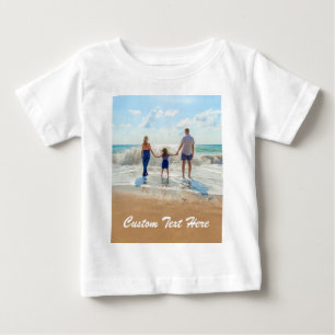 T-shirt Pour Bébé Photo personnalisée Texte bébé T-shirt votre famil