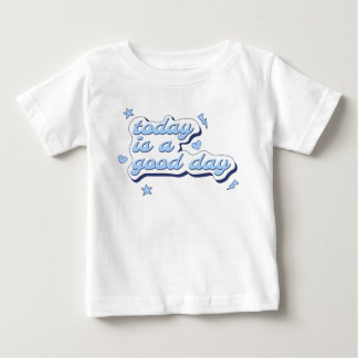 T-shirt Pour Bébé Phrase Féminine Étoiles Cœurs Rayons Bleu