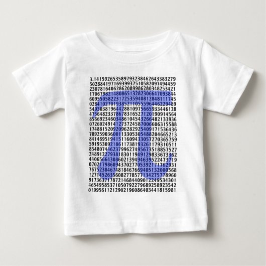 T-shirt Pour Bébé Pi 3.14 à Cent chiffres (Devant)