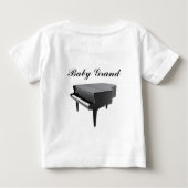 T-shirt Pour Bébé Piano de piano quart de queue (Dos)