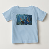T-shirt Pour Bébé Pichu s'assoit pour un sort (Devant)