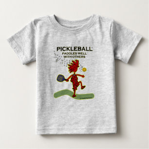 T-shirt Pour Bébé Pickleball barbote bien avec d'autres