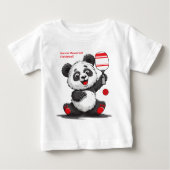 T-shirt Pour Bébé Pickleball Panda (Devant)