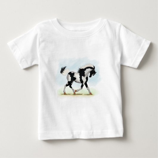 T-shirt Pour Bébé Piebald Overo Pinto Horse (Devant)
