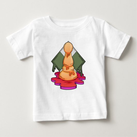 T-shirt Pour Bébé Pièce d'échecs Pawn (Devant)