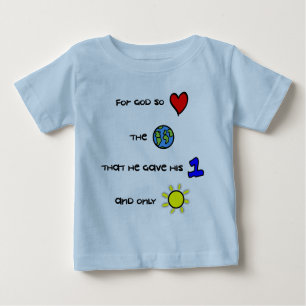 T-shirt Pour Bébé Pièce en t chrétienne de bébé - pour Dieu a ainsi