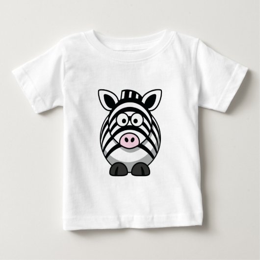 T-shirt Pour Bébé Pièce en t de bébé de zèbre (Devant)