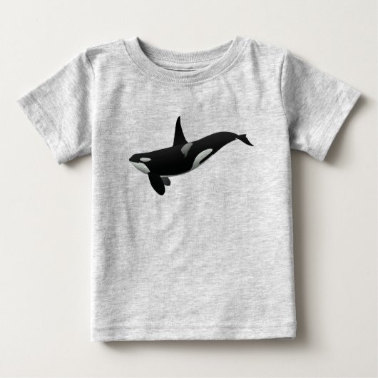 T-shirt Pour Bébé Pièce en t de bébé d'orque de natation (Devant)