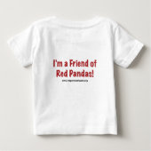 T-shirt Pour Bébé Pièce en t de logo de panda rouge (Dos)