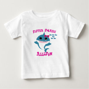 T-shirt Pour Bébé Pièce en t de requin de soeur