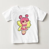 T-shirt Pour Bébé Pièce en t féerique rose (Devant)