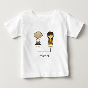 T-shirt Pour Bébé Pièce en t mélangée américaine/chinoise de fam