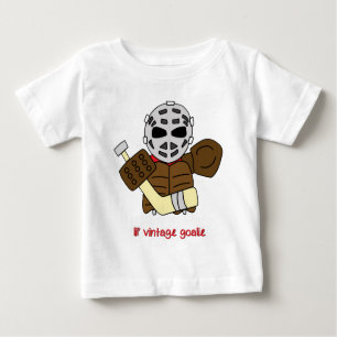 T-shirt Pour Bébé Pièce en t vintage de gardien de but d'hockey de