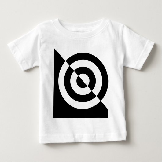T-shirt Pour Bébé Pièce en t visuelle de la stimulation du bébé noir (Devant)