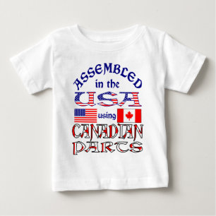 T-shirt Pour Bébé Pièces Canadiennes USA 2