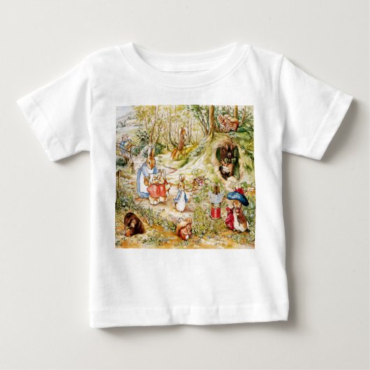 T-shirt Pour Bébé Pierre le lapin (Devant)