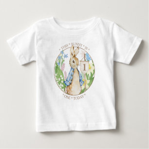 T-shirt Pour Bébé "Pierre le lapin, le garçon d'anniversaire"