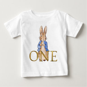 T-shirt Pour Bébé Pierre le lapin Premier anniversaire UN