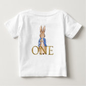 T-shirt Pour Bébé Pierre le lapin Premier anniversaire UN (Dos)