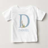 T-shirt Pour Bébé Pierre Rabbit| D est pour (Devant)