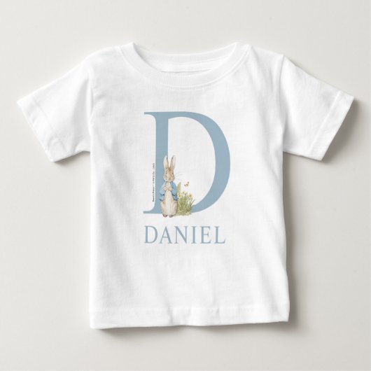 T-shirt Pour Bébé Pierre Rabbit| D est pour (Devant)