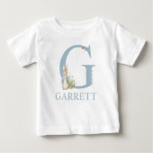 T-shirt Pour Bébé Pierre Rabbit| G est pour (Devant)