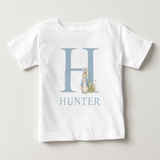 T-shirt Pour Bébé Pierre Rabbit| H est pour (Devant)