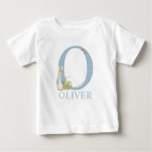 T-shirt Pour Bébé Pierre Rabbit| O est pour (Devant)