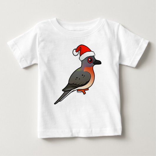 T-shirt Pour Bébé Pigeon Père Noël (Devant)