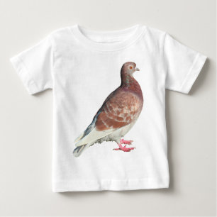 T-shirt Pour Bébé Pigeon rouge (isolé)