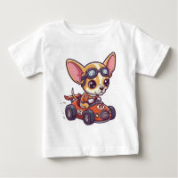 Pilote de voiture de course bébé Chihuahua mignon