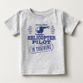 T-shirt Pour Bébé Pilote D'Hélicoptère En Formation (Devant)