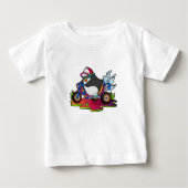 T-shirt Pour Bébé Pingouin as Biker (Devant)