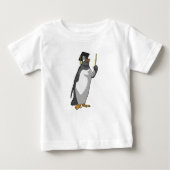 T-shirt Pour Bébé Pingouin as Teacher with Pointer (Devant)