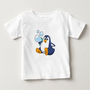 T-shirt Pour Bébé Pingouin avec bulles de savon.PNG