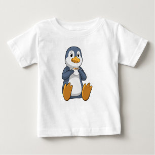 T-shirt Pour Bébé Pingouin avec la coupe du café