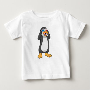 T-shirt Pour Bébé Pingouin avec lunettes
