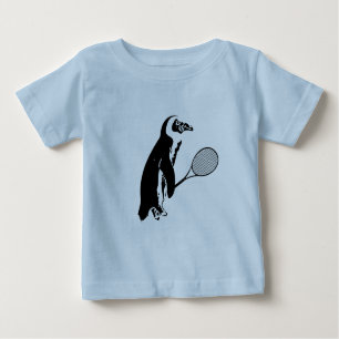 T-shirt Pour Bébé Pingouin avec Racquet de Tennis