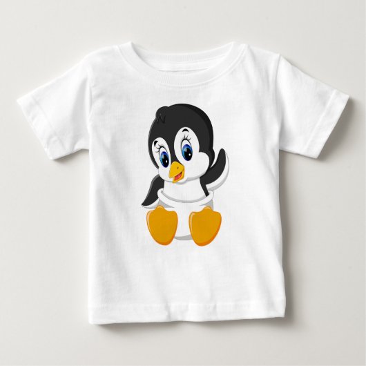T-shirt Pour Bébé Pingouin de bébé (Devant)