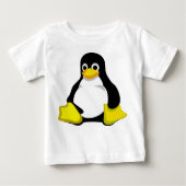 T-shirt Pour Bébé Pingouin Linux Tux (Devant)