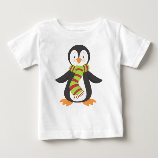 T-shirt Pour Bébé Pingouin mignon, Petit Pingouin, Pingouin Avec Éch (Devant)