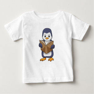 T-shirt Pour Bébé Pingouin Nerd avec Livre
