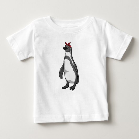 T-shirt Pour Bébé Pingouin with bandana (Devant)