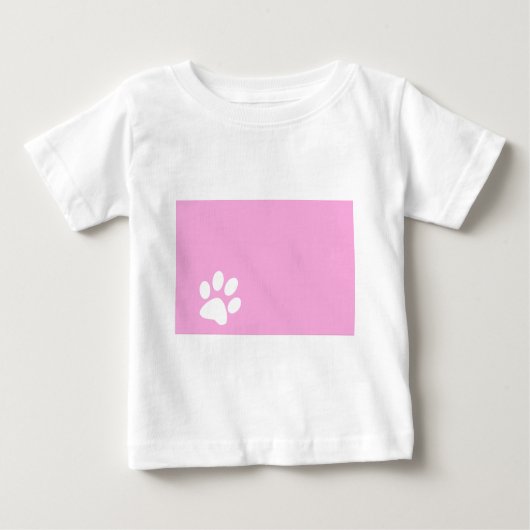 T-shirt Pour Bébé pink animal pet paw (Devant)